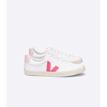 Pantofi Dama Veja ESPLAR SE CANVAS White/Orange/Pink | RO 513ZUT